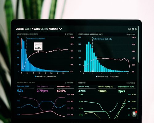 Digital asset analytics dashboard showing market charts and data visualisations